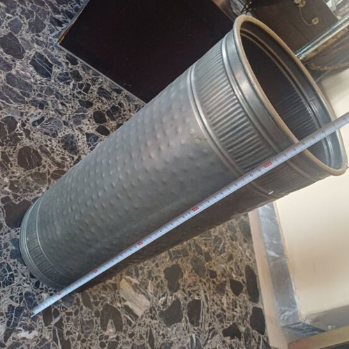 Vintage metal umbrella stand, 60 cm height
