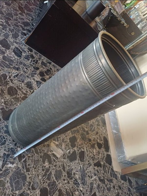 Vintage metal umbrella stand, 60 cm height