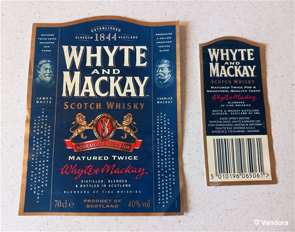 etiketa - Whyte and Mackay Scotch Whisky