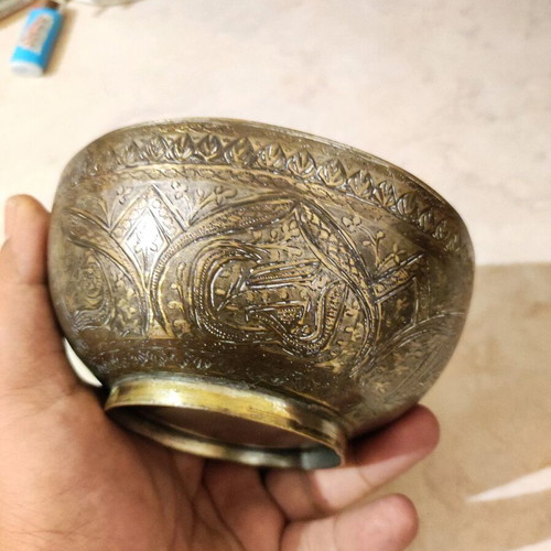 Tasi bowl used with engraved designs from Ottoman Empire