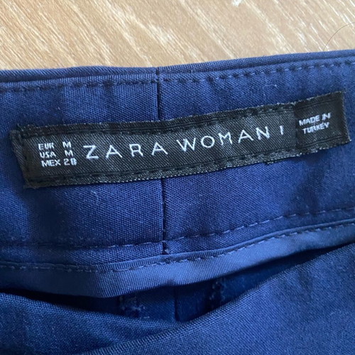 Zara fabric pants like new, size 38, blue