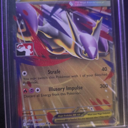 Mega Latias EX Pokemon card MEG 100 stamped