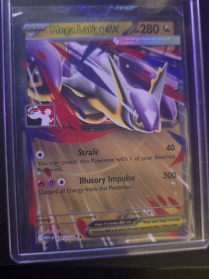 Mega Latias EX Pokemon card MEG 100 stamped