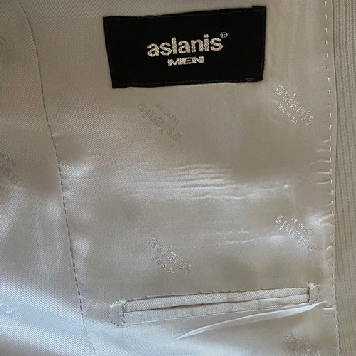 Aslanis Men suit used, size 48, gray