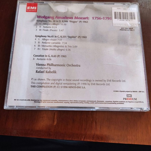 Wolfgang Amadeus Mozart CD used, classical music