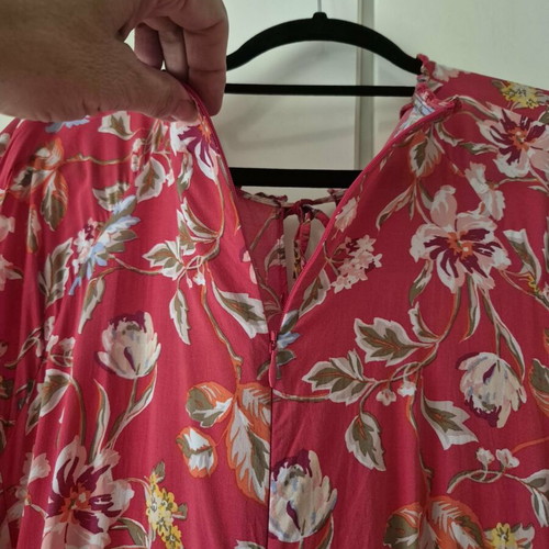 Long floral asymmetric dress, XXL