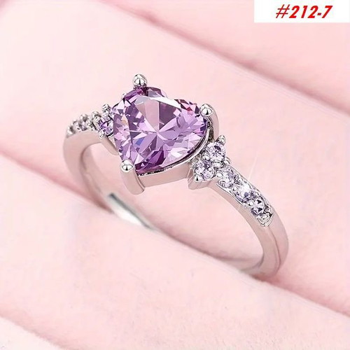 Ring No.7 silver color, copper, new #212