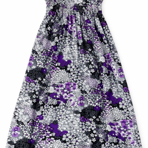 Women's Floral Tank Top like new, size S/M, purple and gray