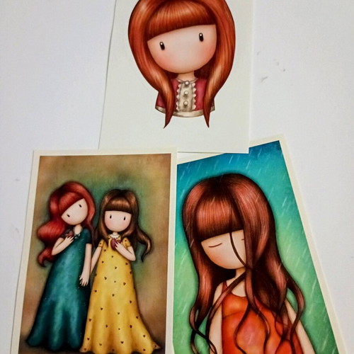 Santoro stickers like new, set of 2 pieces