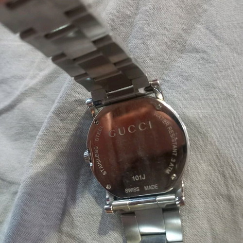Gucci 101J men's watch like new, gray and silver