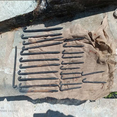Tent pegs used, durable homemade design for stage support