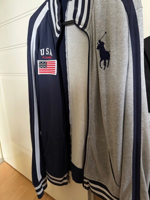 Ζακέτα Ralph Lauren μεταχειρισμένη, γκρι και μπλε, μέγεθος small