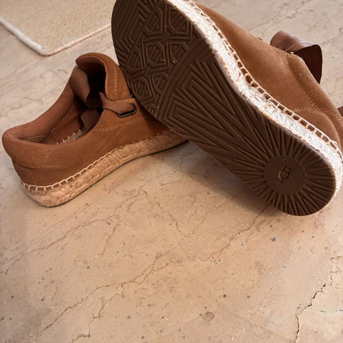 Ugg Suede Espadrille Sneakers Camel Size 36.5 Like New