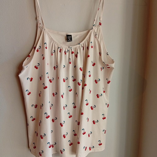 Shein white adjustable strap tank top, new, size 1XL