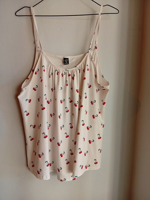 Shein white adjustable strap tank top, new, size 1XL