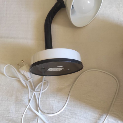 Desk lamp white new with gift bulb