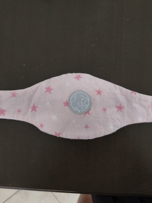 Baby Cherry Pit Colic Relief Belt like new, newborn pink star pattern