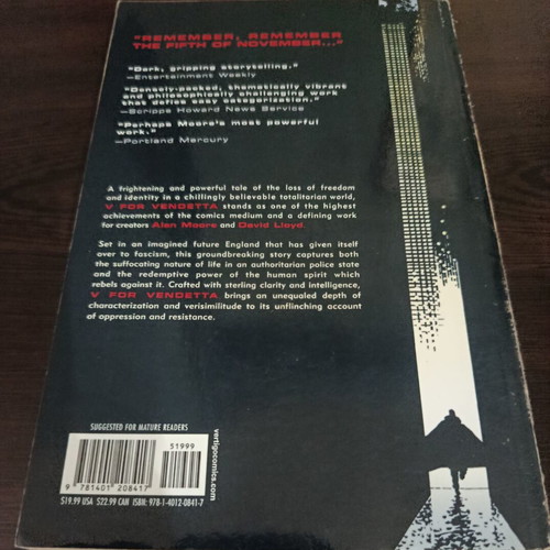 V for Vendetta Vertigo Comics TPB 2005