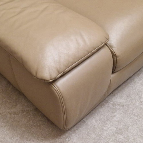 Living room sofa set used, multifunctional, adjustable arms and back, leather