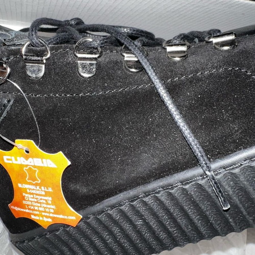 Coimbra black ankle boots size 38 new, genuine suede leather