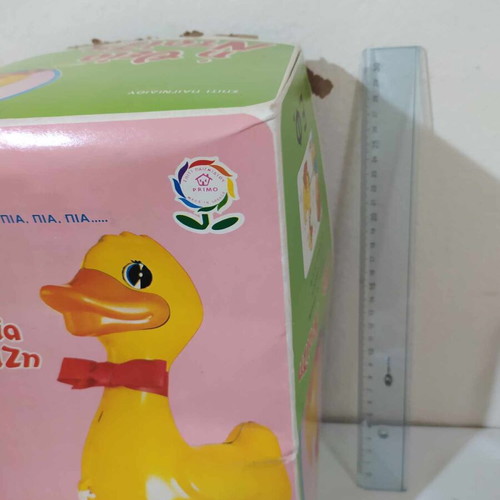 Theia Ntaizi pull-along duck used, vintage Primo toy with box