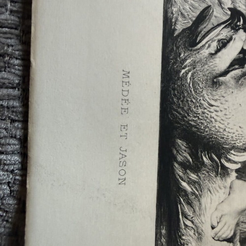 Engraving used, collectible old, 19 x 28 cm