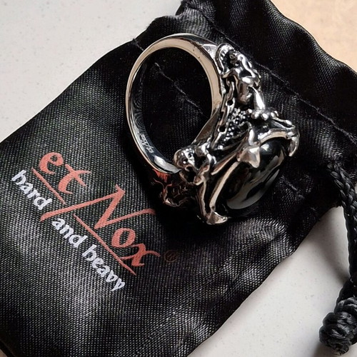 Gothic ring 2cm Et Nox hard and heavy like new, men's