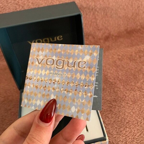 Vogue women's watch like new, two-tone gold and silver with rhinestones