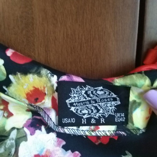 Hearts & Roses women's cotton summer dress new, floral pattern