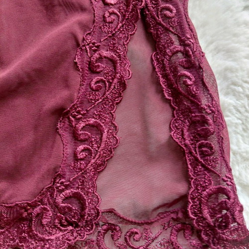 Luna transparent lace nightdress s/m like new, with bust, red