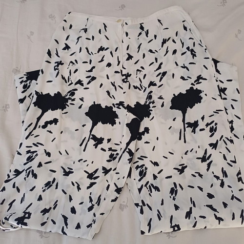 Lussile summer black and white pants like new, size M