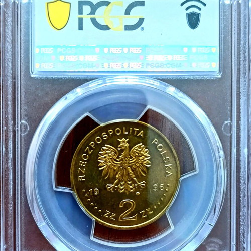 Gold Coin 2 Zloty Poland 1996 MS 65 Scandinavian Gold