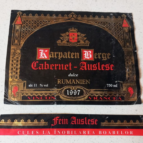 Karpaten Berge Kumänien Cabernet label used
