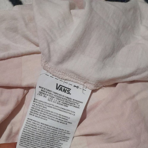 Vans crop top size S like new, white rose