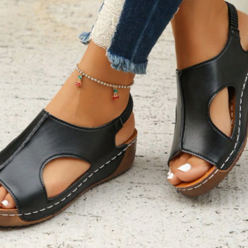 Women's sandals new anatomical, black, size 41