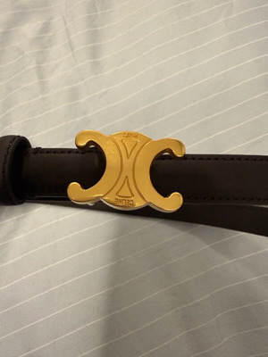 Celine Кожен Колан Нов, Черен 95см