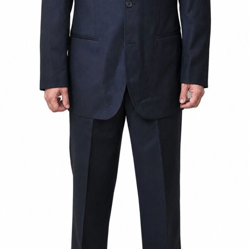 Hinxton House men's suit blue navy pinstripe like new, jacket 40, pants 36
