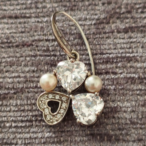 Folli Follie silver earrings with semi-precious stones