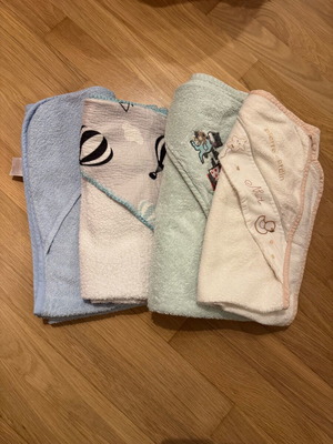 Baby towels used, set of 4, 100% cotton
