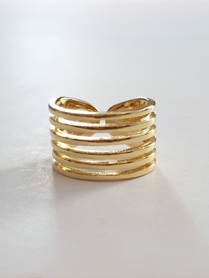 Δαχτυλίδι wide band πολύσειρο ασήμι 925 επιχρυσωμένο καινούργιο