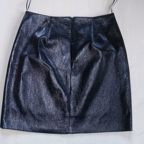 Ckontova skirt black like new, leatherette, size 2