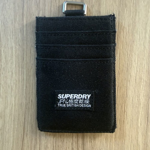 Superdry small black card holder wallet