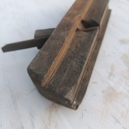 Antique wooden plane used carpentry tool