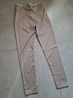 High-Waisted Dance & Fitness Leggings like new, brown beige nude