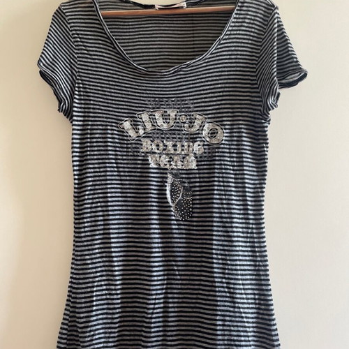 Liu Jo striped T-shirt with decorative details Large