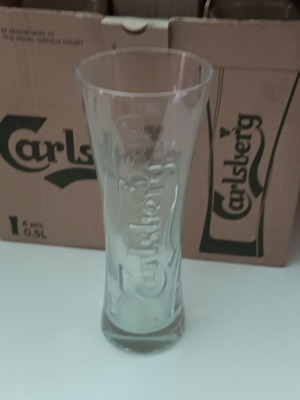 Ποτήρια μπύρας Carlsberg 0,5L πακέτο 6 καινούργια