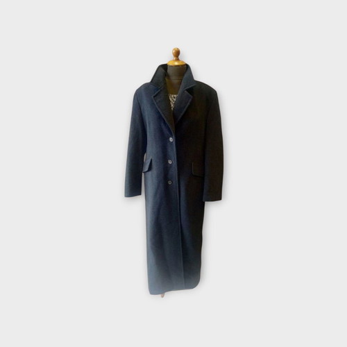 Maxi wool and cashmere women's coat like new, size L, black