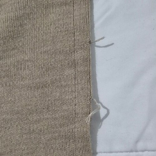 Knitted set blouse and pants used, beige, one size