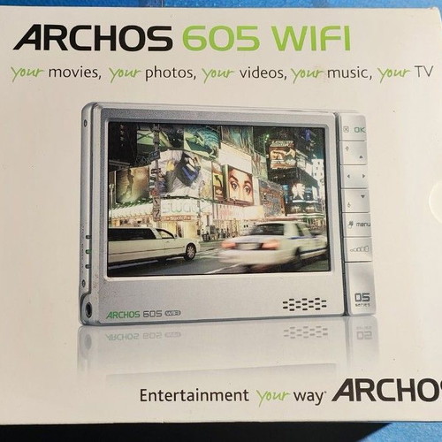 Archos 605 WIFI 4GB Portable Media Player like new
