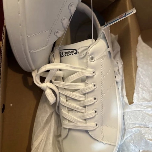 Extreme sneakers new, white with blue details, size 42